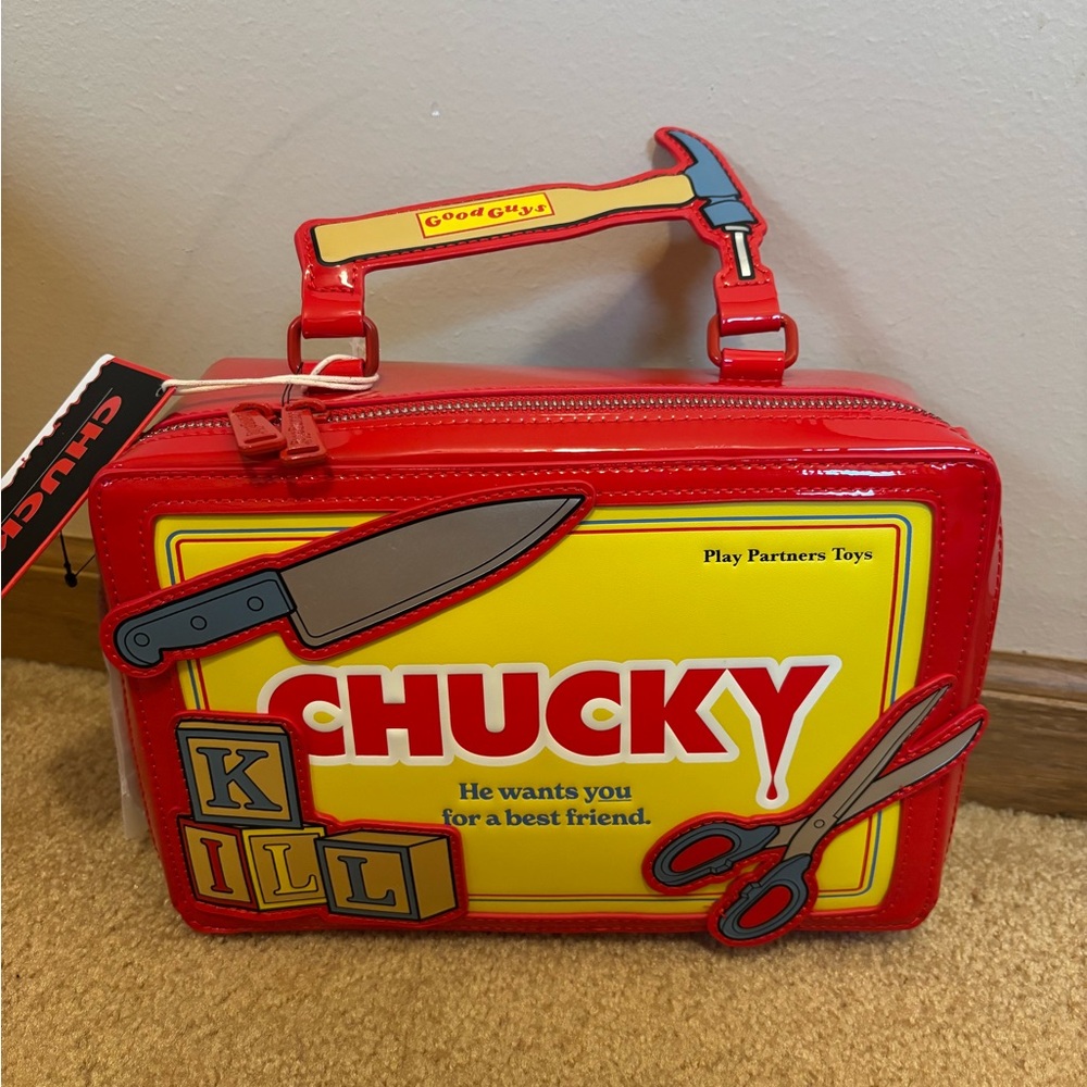 Loungefly Chucky Good Guys Crossbody Lunch Box Tool Chest Bag